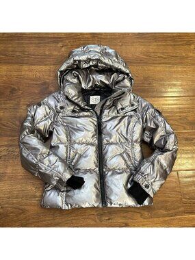 S13 New York metallic silver puffer jacket